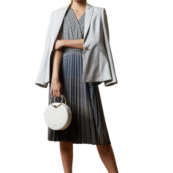 Ted Baker midi pleated wrap dress - Picture 3 of 5